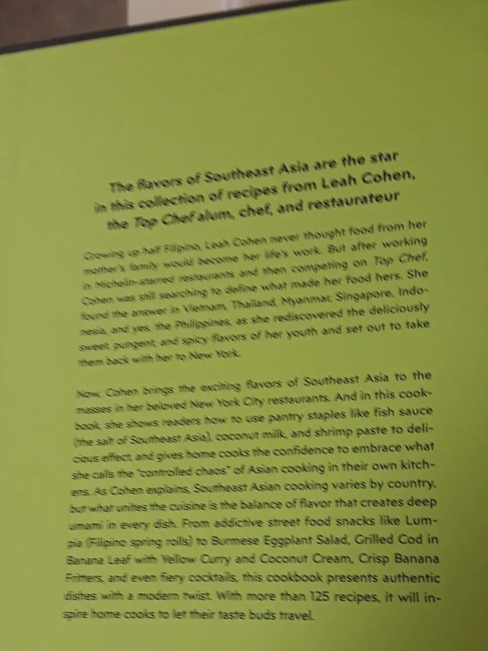 Cookbook: Lemongrass & Lime by Leah Cohen Hardcover Southeast Asian Unused